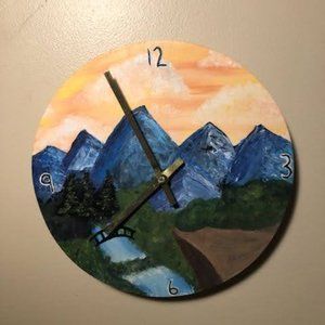 Bob Ross Inspired Clock
